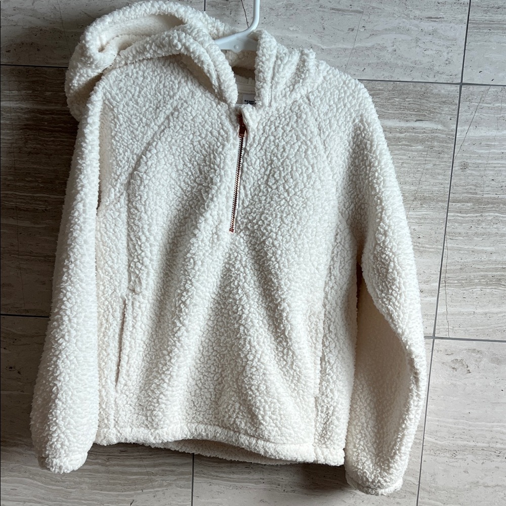 Fuzzy half zip sweater